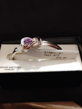 New Amethyst And Diamond Teardrop Bracelet